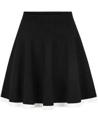 Nina Ricci - Contrasted-Knit Skater-Cut Mini Skirt - Lyst