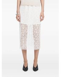Maria McManus - Lace Ruched Midi Skirt - Lyst