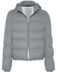 Brunello Cucinelli - フーデッド ダウンジャケット - Lyst