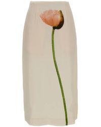 Simone Rocha - Floral Midi Skirt - Lyst