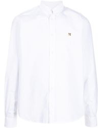 Maison Kitsuné - Embroidered Logo Polo Shirt - Lyst