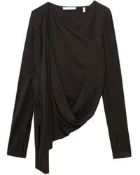 Helmut Lang - Haut Drapé À Design Asymétrique - Lyst