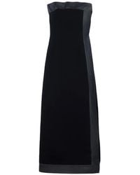 Tod's - Leather-Trim Strapless Dress - Lyst