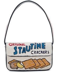 STAUD - Tommy Schultertasche mit Perlen - Lyst