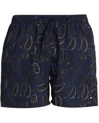 BOSS - Paisley-Print Drawstring Swim Shorts - Lyst