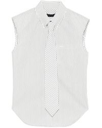 Juun.J - Striped Sleeveless Shirt - Lyst