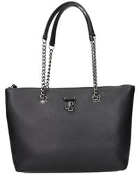 Jimmy Choo - Logo-Plaque Chain-Link Shoulder Bag - Lyst