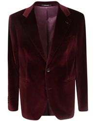 Tagliatore - Velvet Single-Breasted Blazer - Lyst