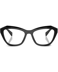 Prada - Logo-Engraved Geometric-Frame Glasses - Lyst