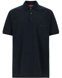 Gucci Embroidered Bee Polo Shirt in Black for Men | Lyst