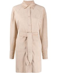 Arma Aviva Suede Shirt Coat - Natural
