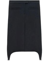 Courreges - Twill Suspenders Midi Skirt - Lyst