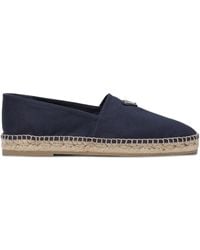 Prada - Espadrilles Mit Triangel-Logo - Lyst