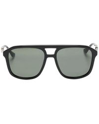 Gucci - Web-Detailed Navigator-Frame Sunglasses - Lyst