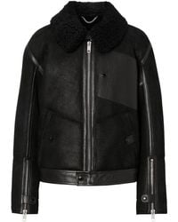 Burberry Chaqueta con cuello de vellón - Negro