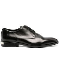 Roberto Cavalli - Logo Plaque Leather Derby Shoes - Lyst