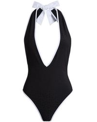 Balmain - Lycra Badpak Met Monogram - Lyst