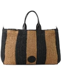 Bogner - Agno Farrah Striped Straw Tote Bag - Lyst