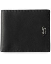 Prada - Antiqued Leather Wallet - Lyst