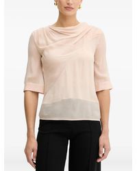 Pinko - Draped Cowl-Neck Blouse - Lyst