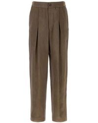 Giorgio Armani - Pleated Elasticated-Waist Trousers - Lyst