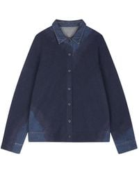 JNBY - Denim-Patchwork Cardigan - Lyst