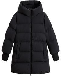Woolrich - フーデッド キルティングコート - Lyst