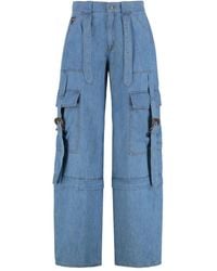 Versace Jeans Couture - Buckle-Detailed Cargo Trousers - Lyst