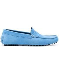 SCAROSSO - Michael Suede Penny Loafers - Lyst