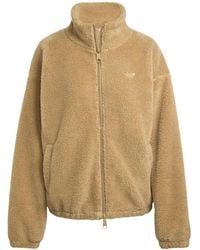 adidas - Logo-embroidery Zip-up Jacket - Lyst