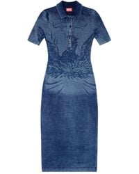 DIESEL - M-Fenny Denim Button-Up Dress - Lyst