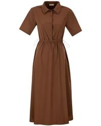 Herno - Shirt-Collar Drawstring Dress - Lyst