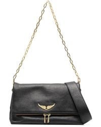 Zadig & Voltaire - Logo-Plaque Leather Shoulder Bag - Lyst