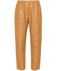 forte_forte - Leather Tapered Trousers - Lyst