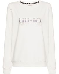 Liu Jo - Jersey Sweater Met Logo - Lyst