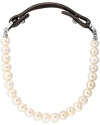 Elle Macpherson - Pearl Leather Necklace - Lyst