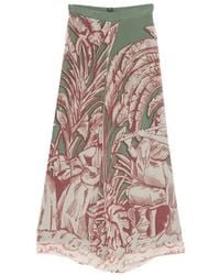 MOUTAKI - Print-Detail Wide-Leg Palazzo Pants - Lyst