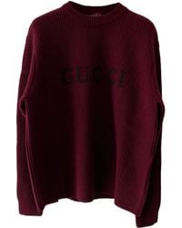 Gucci - Trui Met Ronde Hals En Logo - Lyst