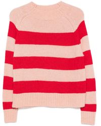 Psophia - Striped Raglan-Sleeve Wool Sweater - Lyst