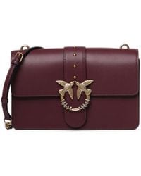 Pinko - Medium Love Bag Stud-Embellished Crossbody Bag - Lyst