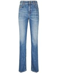 Sportmax - Split-Back Denim Jeans - Lyst