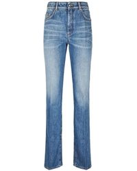 Sportmax - Split-Back Denim Jeans - Lyst