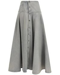 Haikure - Button A-Line Skirt - Lyst