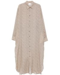 Alysi - Polka-Dot Shirt Midi Dress - Lyst
