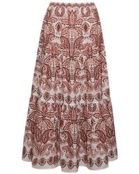 Cara Cara - Melanie Paisley-Print Tiered Long Skirt - Lyst