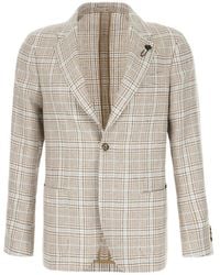 Lardini - Checked-Pattern Blazer - Lyst