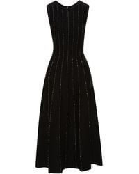 Oscar de la Renta - Sequin-embellished Sleeveless Midi Dress - Lyst