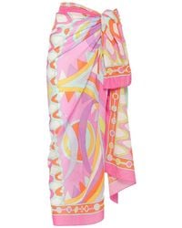 PUCCI - Geometric-Print Pareo Midi Skirt - Lyst