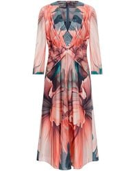 Alberta Ferretti - フローラル シルクドレス - Lyst