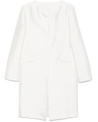TOTEME - Collarless Silk Coat - Lyst